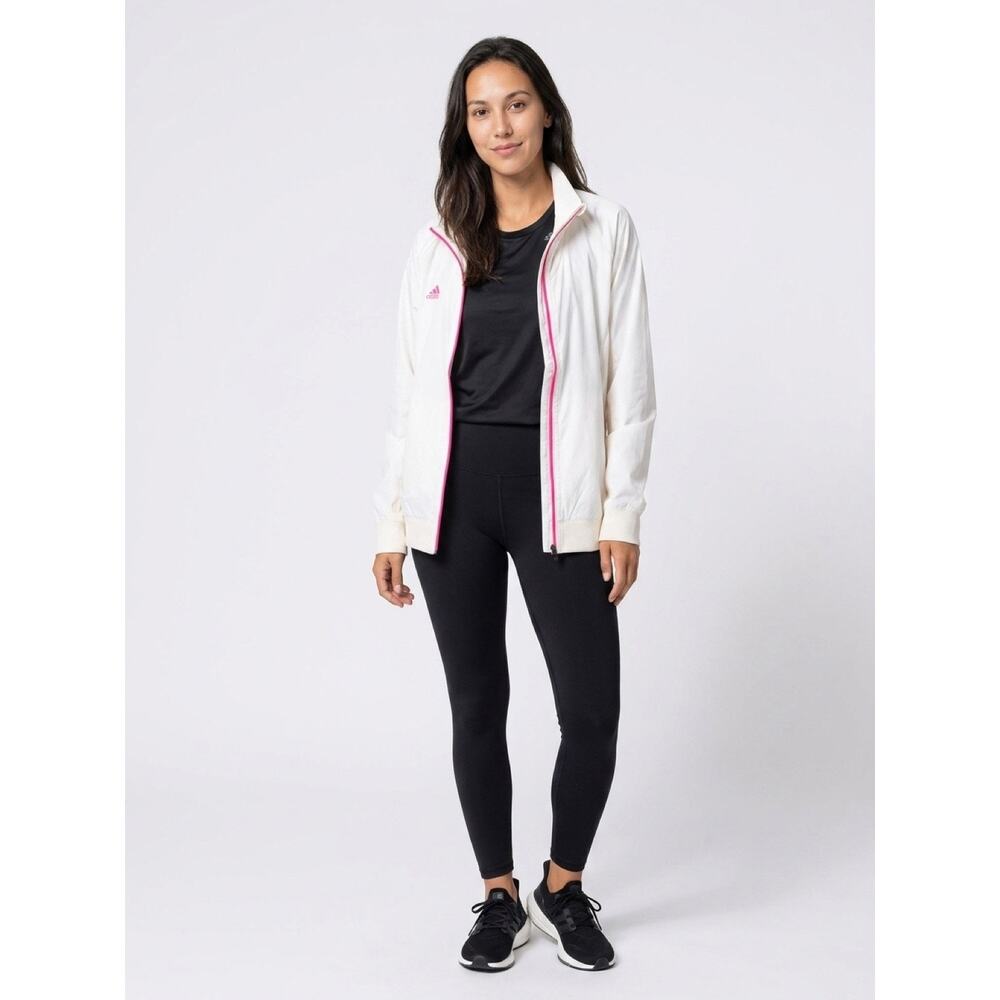 Adidas White Cream Climaproof Full Zip Golf Jacket |Size L